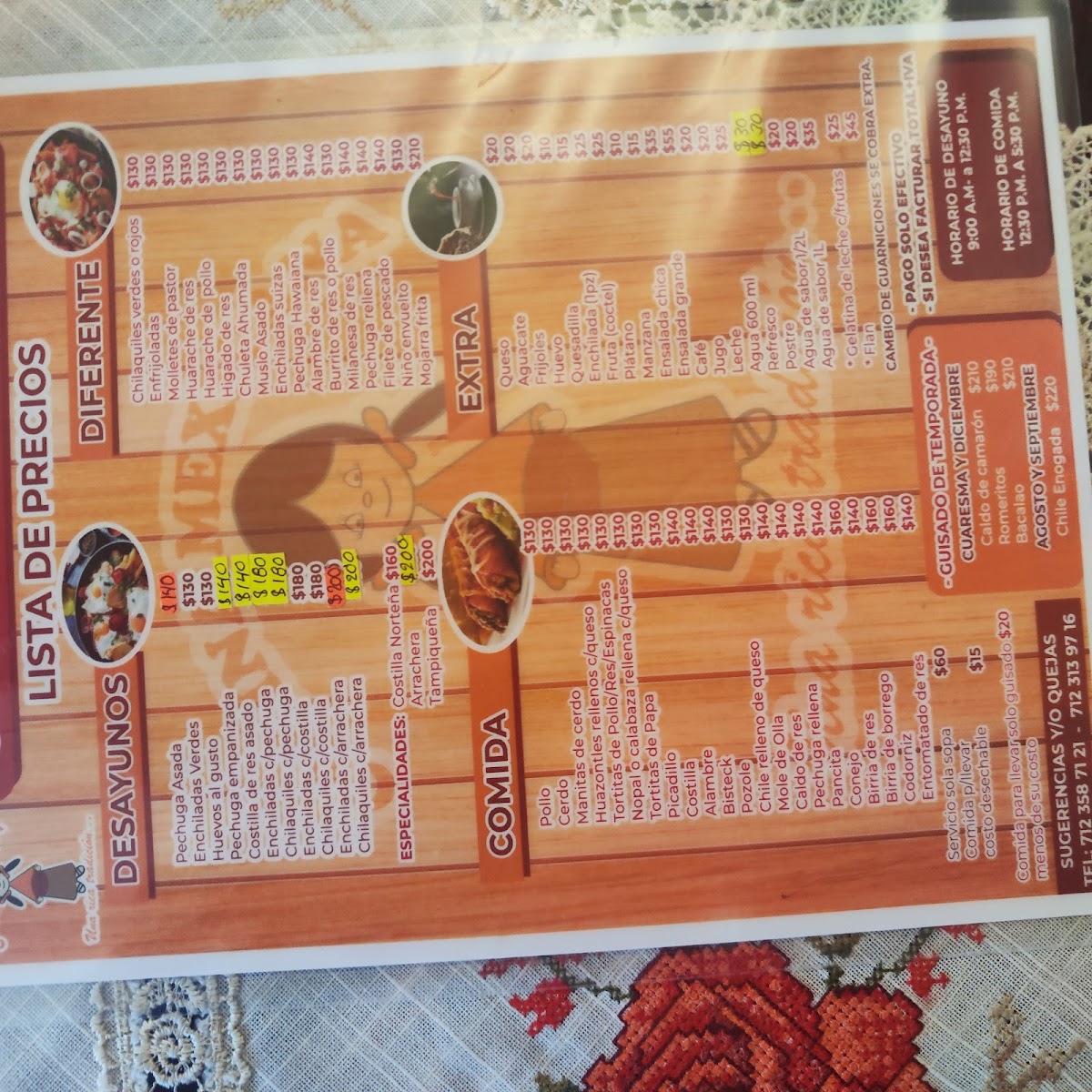 Cocina Mexicana Menu - Image 3